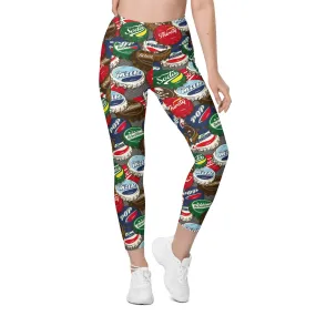 Bottle Caps Leggings With Pockets