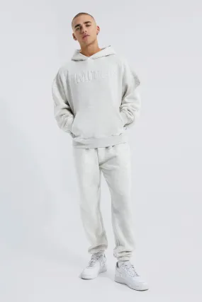 Boxy Limited Debossed Hooded Tracksuit