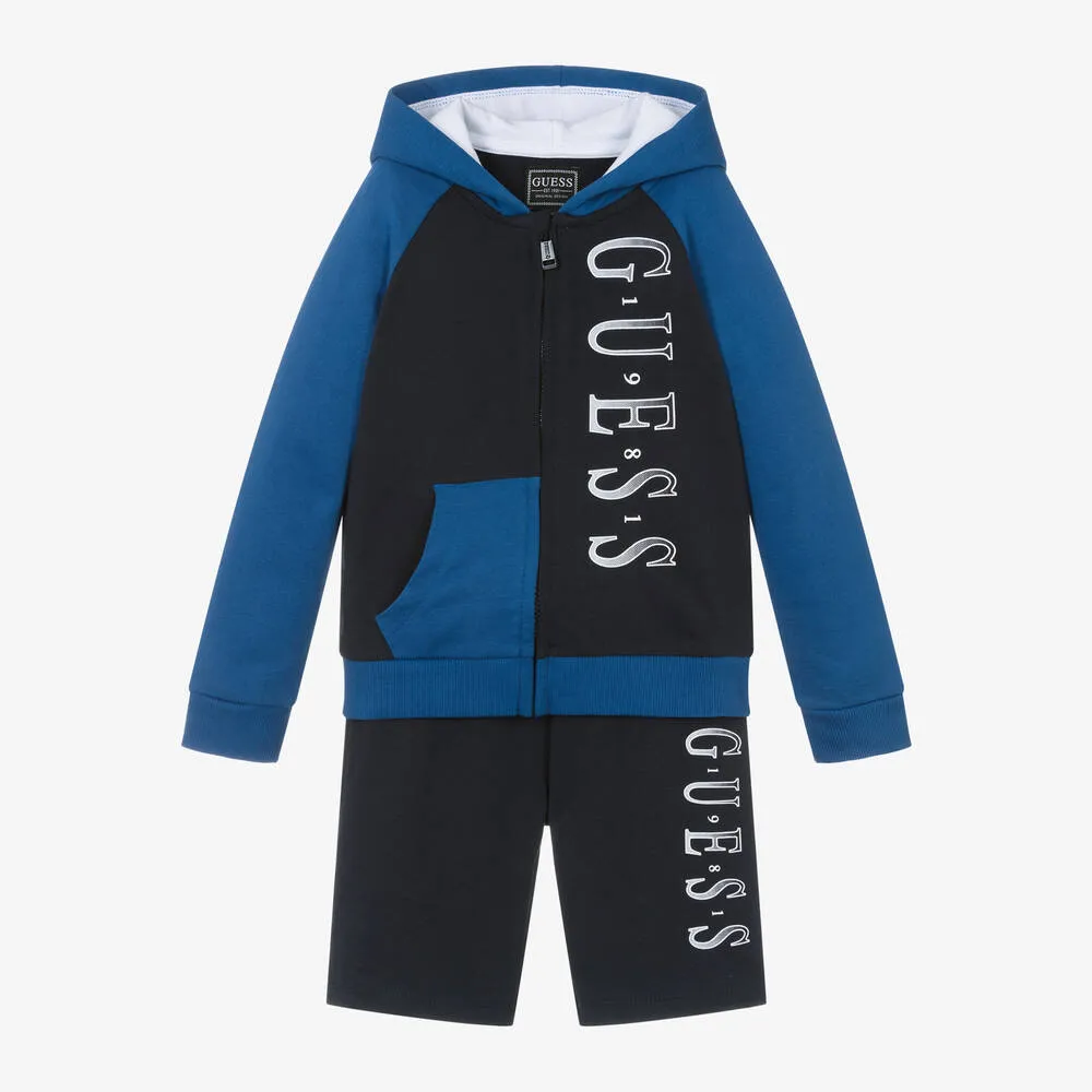 Boys Blue Cotton Tracksuit