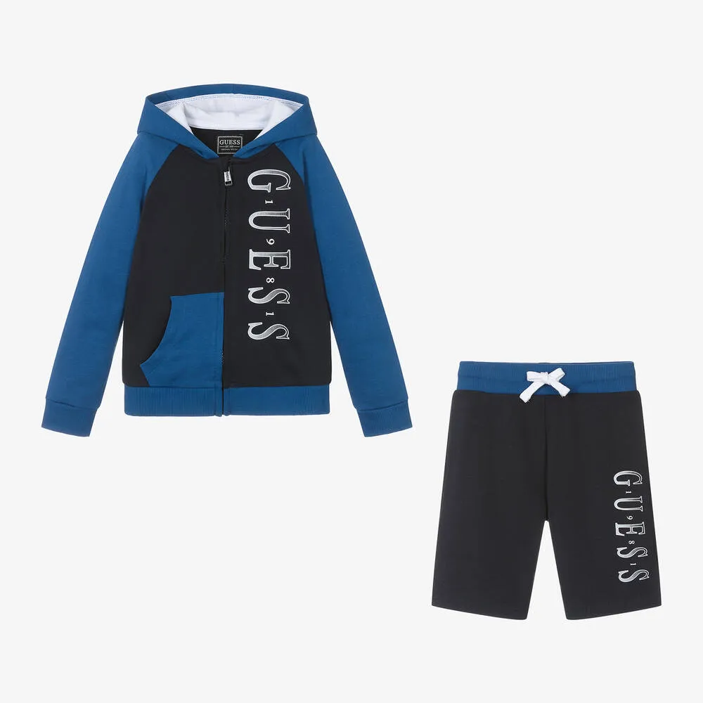 Boys Blue Cotton Tracksuit