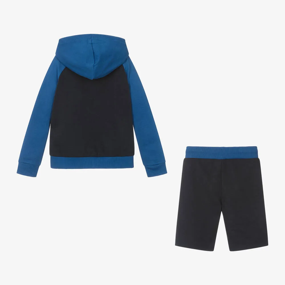 Boys Blue Cotton Tracksuit