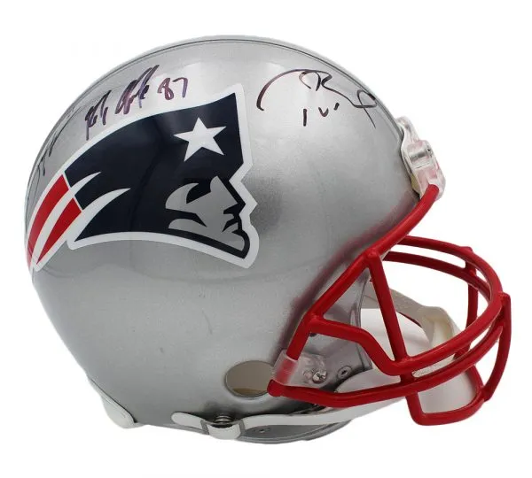 Brady, Edelman, & Gronkowski Signed New England Patriots Authentic NFL Helmet