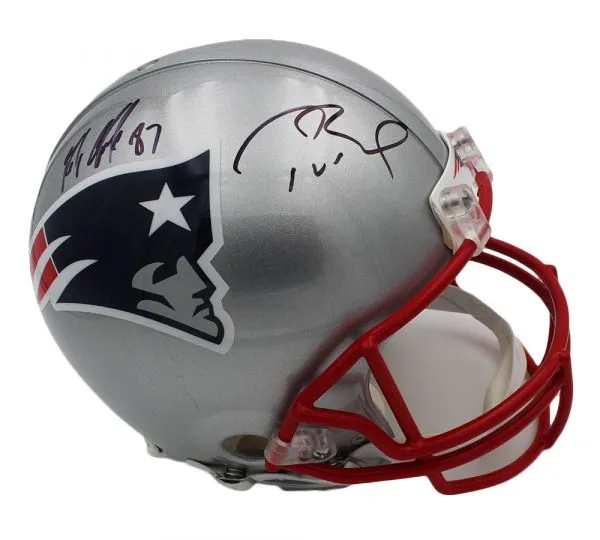 Brady, Edelman, & Gronkowski Signed New England Patriots Authentic NFL Helmet