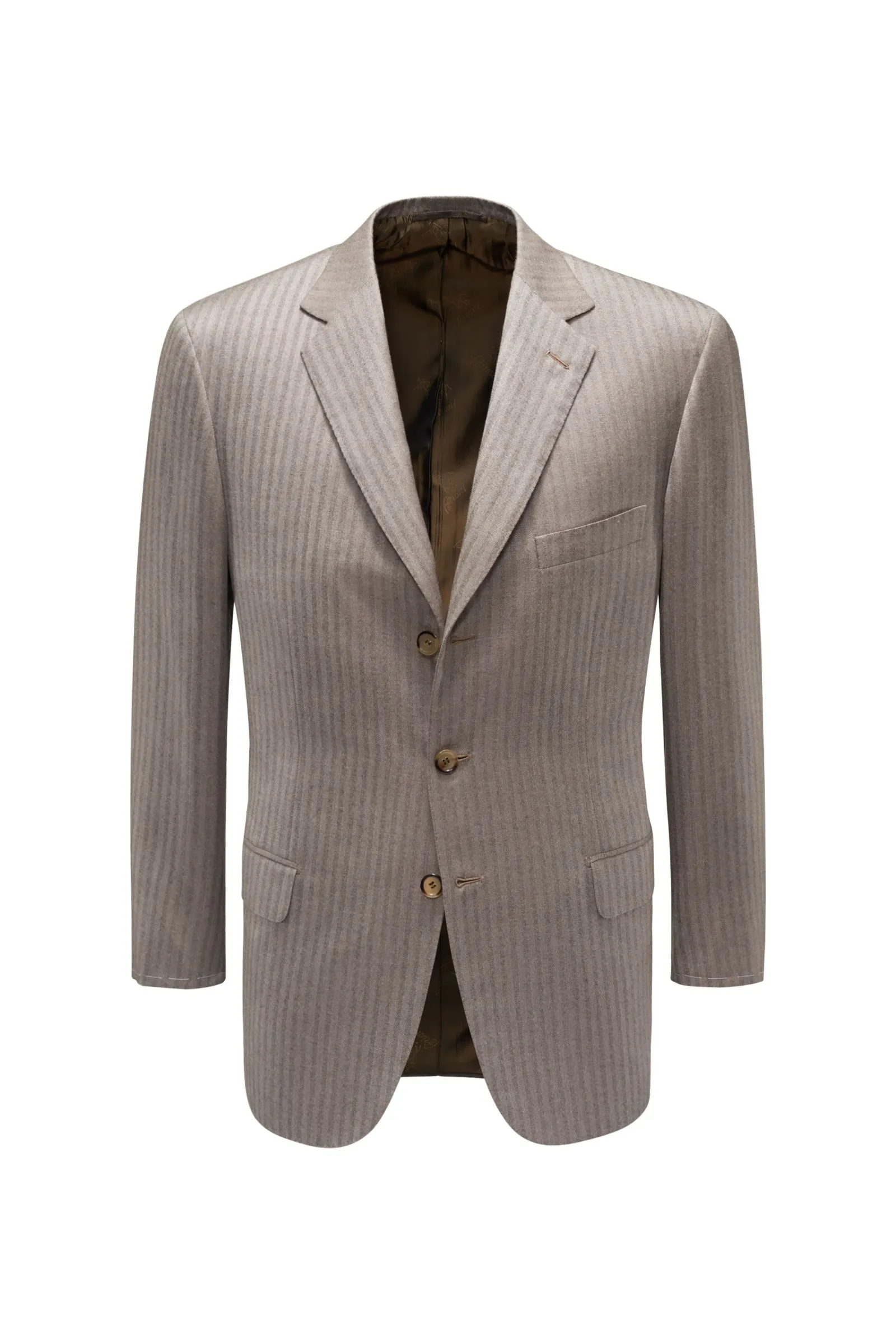 BRIONI smart-casual jacket 'Colosseo' grey-brown patterned