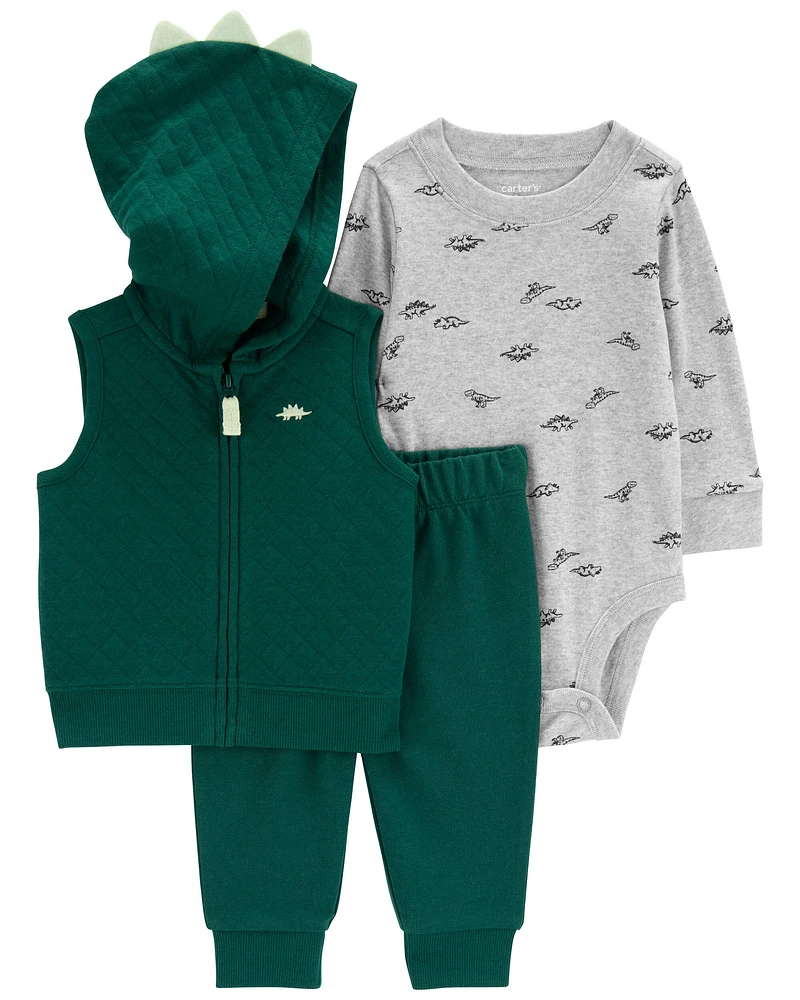 Carter's / OshKosh Baby 3-Piece Dinosaur Little Vest Set