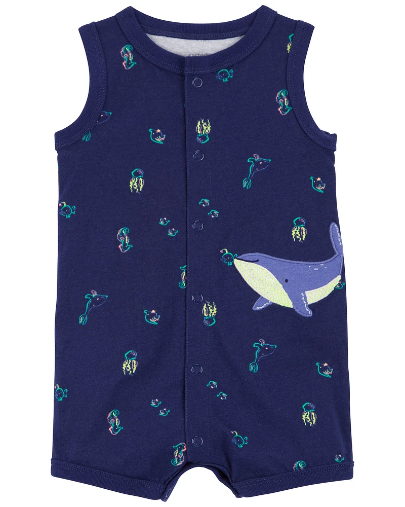 Carter's / OshKosh Baby Whale Snap-Up Romper