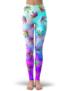 Cascading Marijuana Leggings