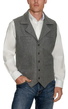 Cavenders Men's Grey Wool Vest