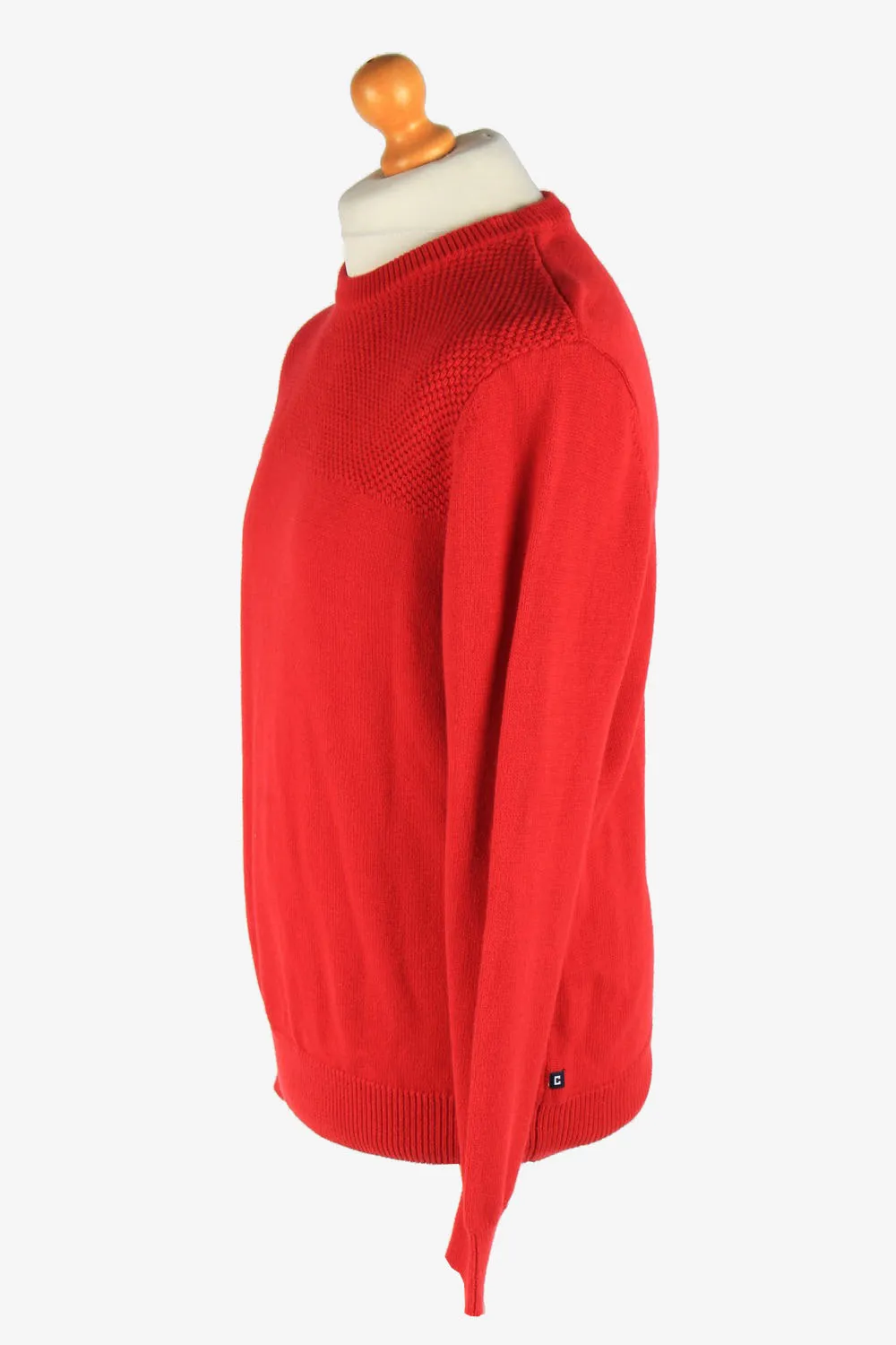 Chaps Crew Neck Jumper Pullover 90s Red S - Pepper Tree London