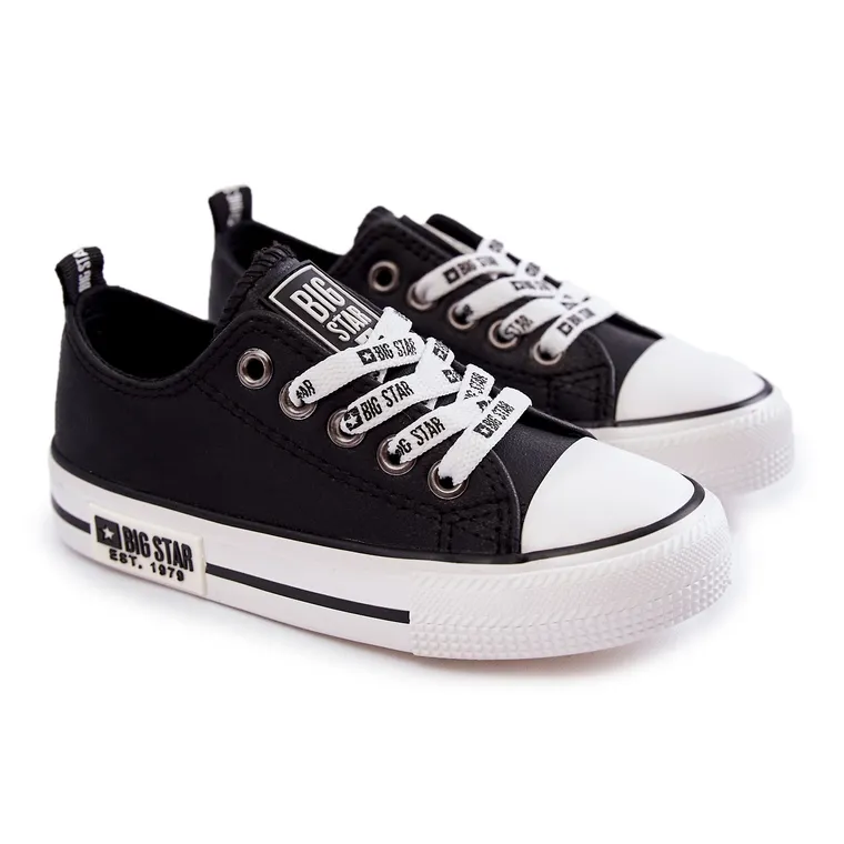 Children's Leather Sneakers Big Star KK374039 Black