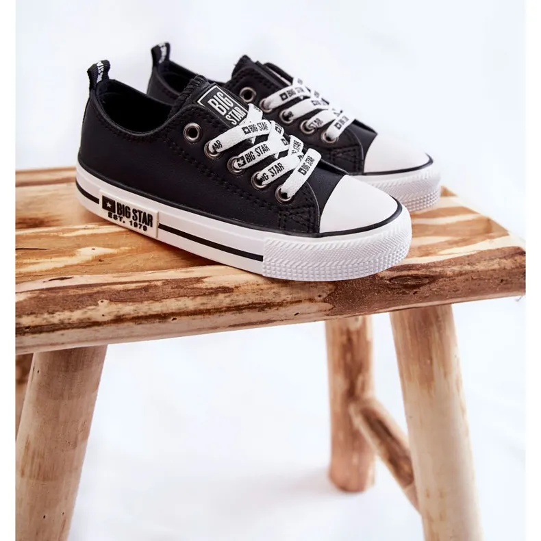 Children's Leather Sneakers Big Star KK374039 Black