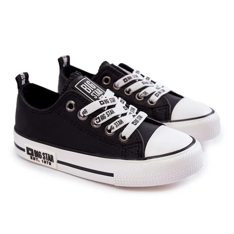 Children's Leather Sneakers Big Star KK374039 Black