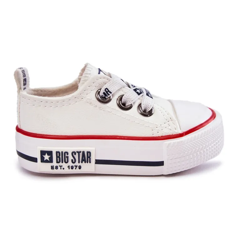 Children's Leather Sneakers Big Star KK374040 White