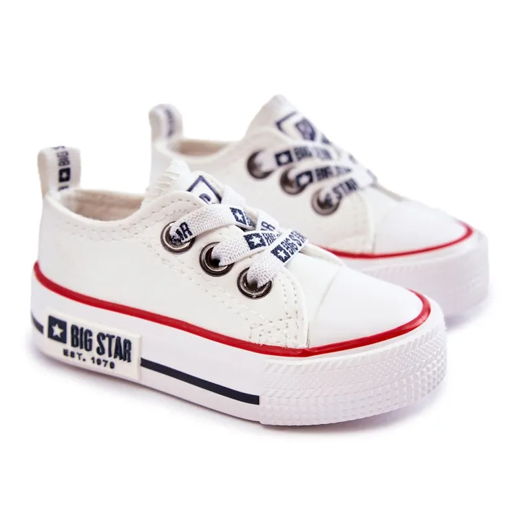 Children's Leather Sneakers Big Star KK374040 White