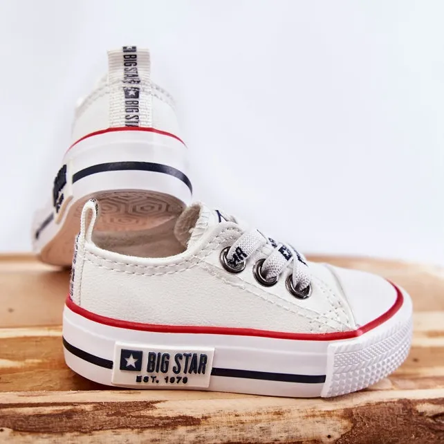 Children's Leather Sneakers Big Star KK374040 White