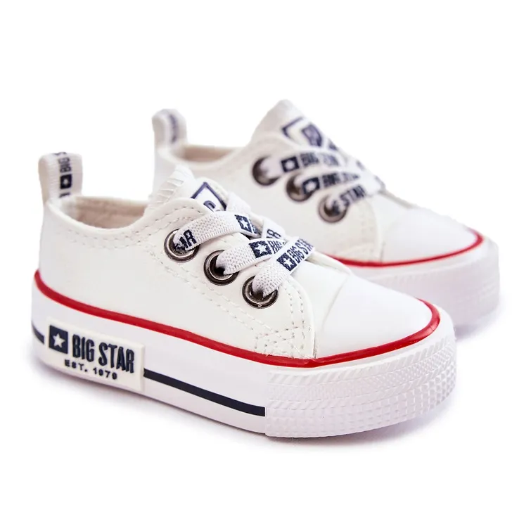 Children's Leather Sneakers Big Star KK374040 White