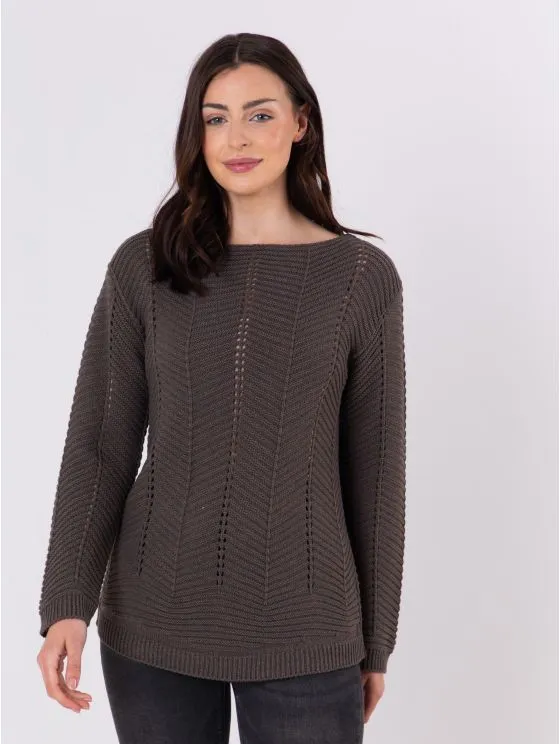 Cleo Knitted Jumper in Brown