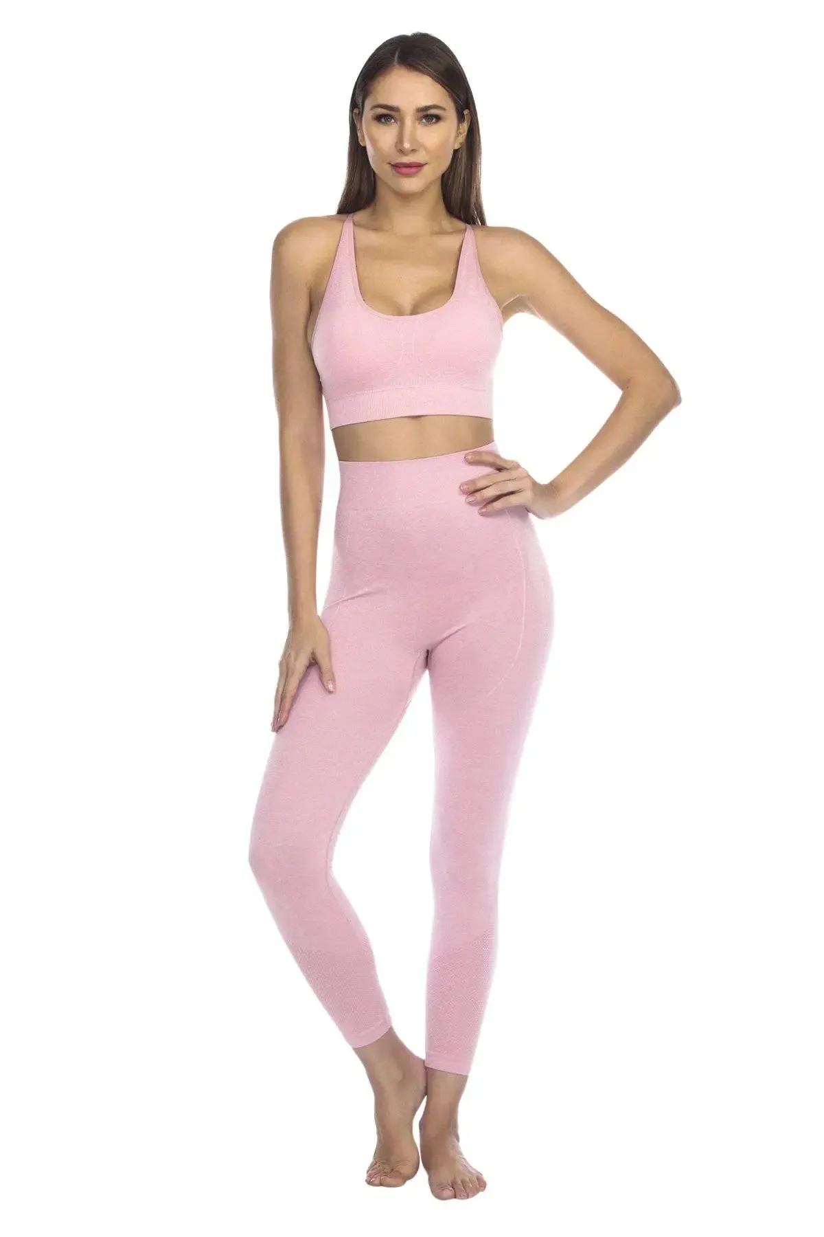 Club Moda Rib Detail flattering Seamless Gym Leggings