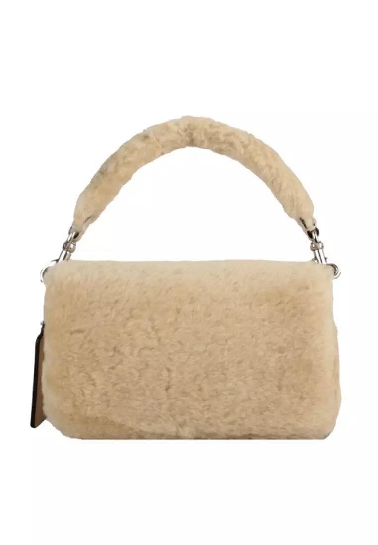 Coach COACH TABBY Women's Cream Shearling Shoulder Handbag