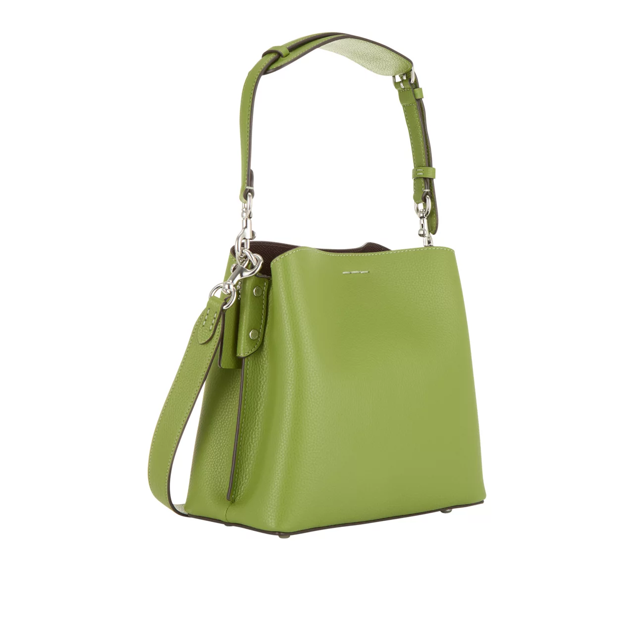 COACH Willow Leather Bucket Bag - Dark Lime