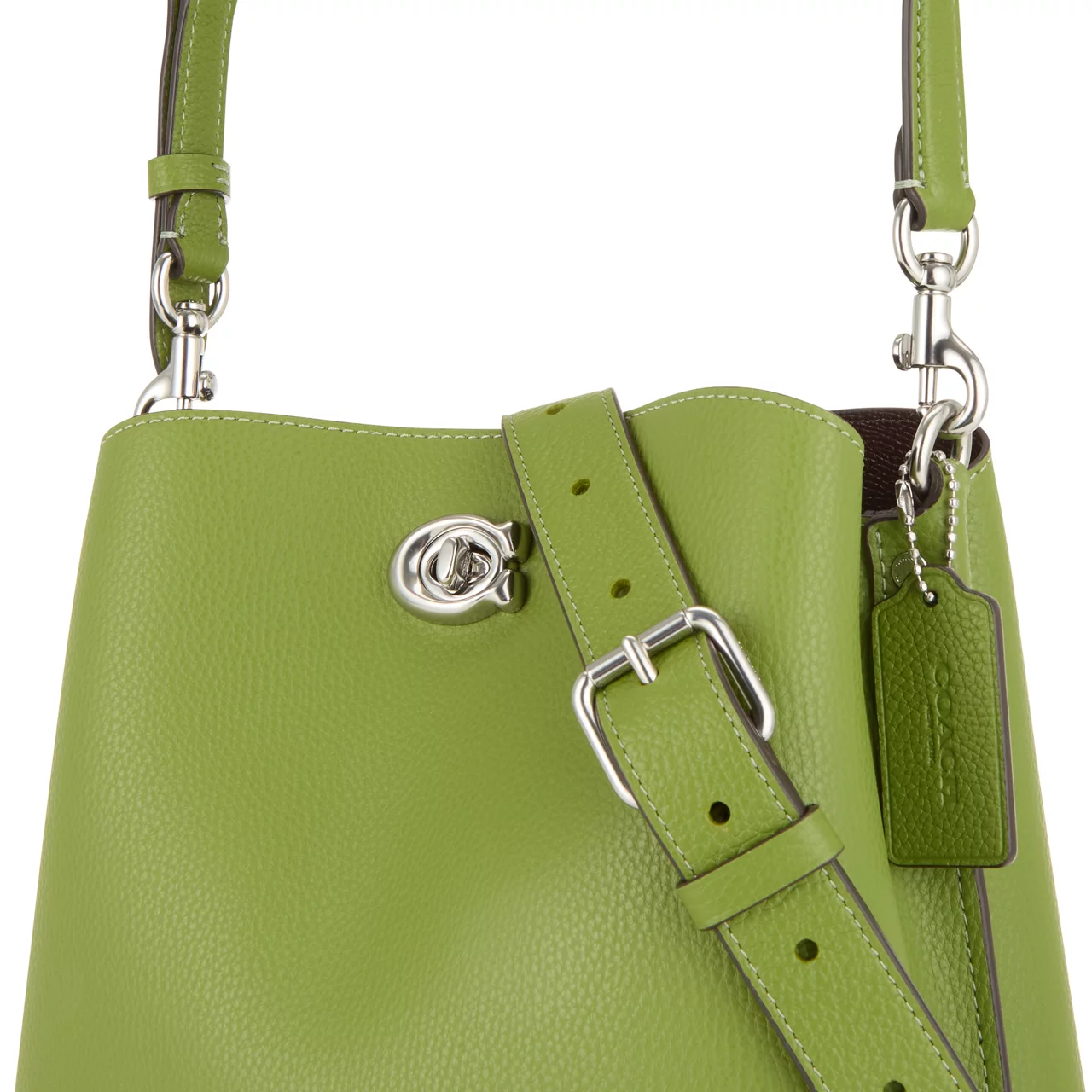 COACH Willow Leather Bucket Bag - Dark Lime