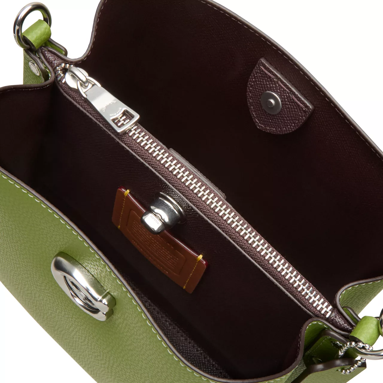 COACH Willow Leather Bucket Bag - Dark Lime