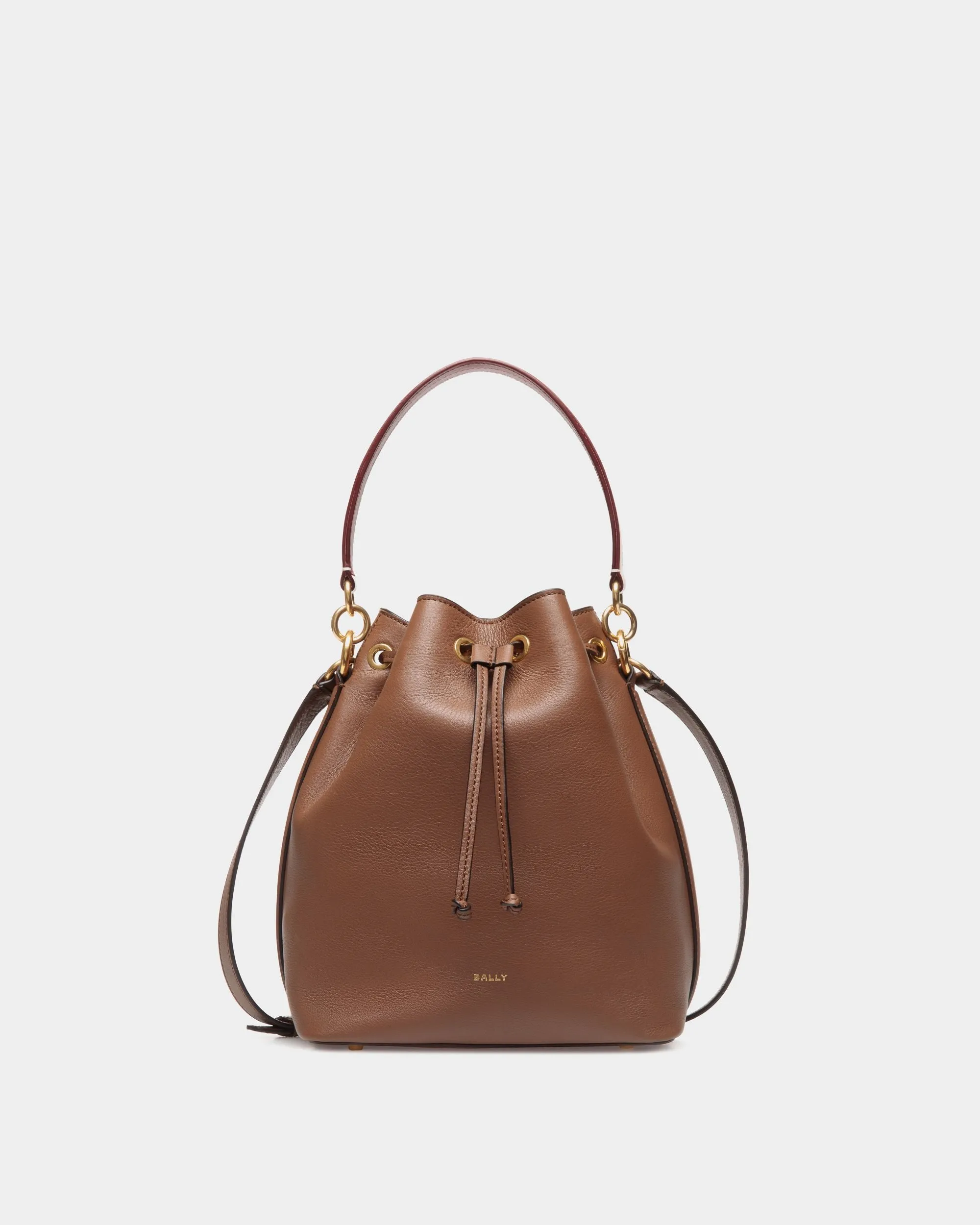 Code Bucket Bag In Brown Leather 