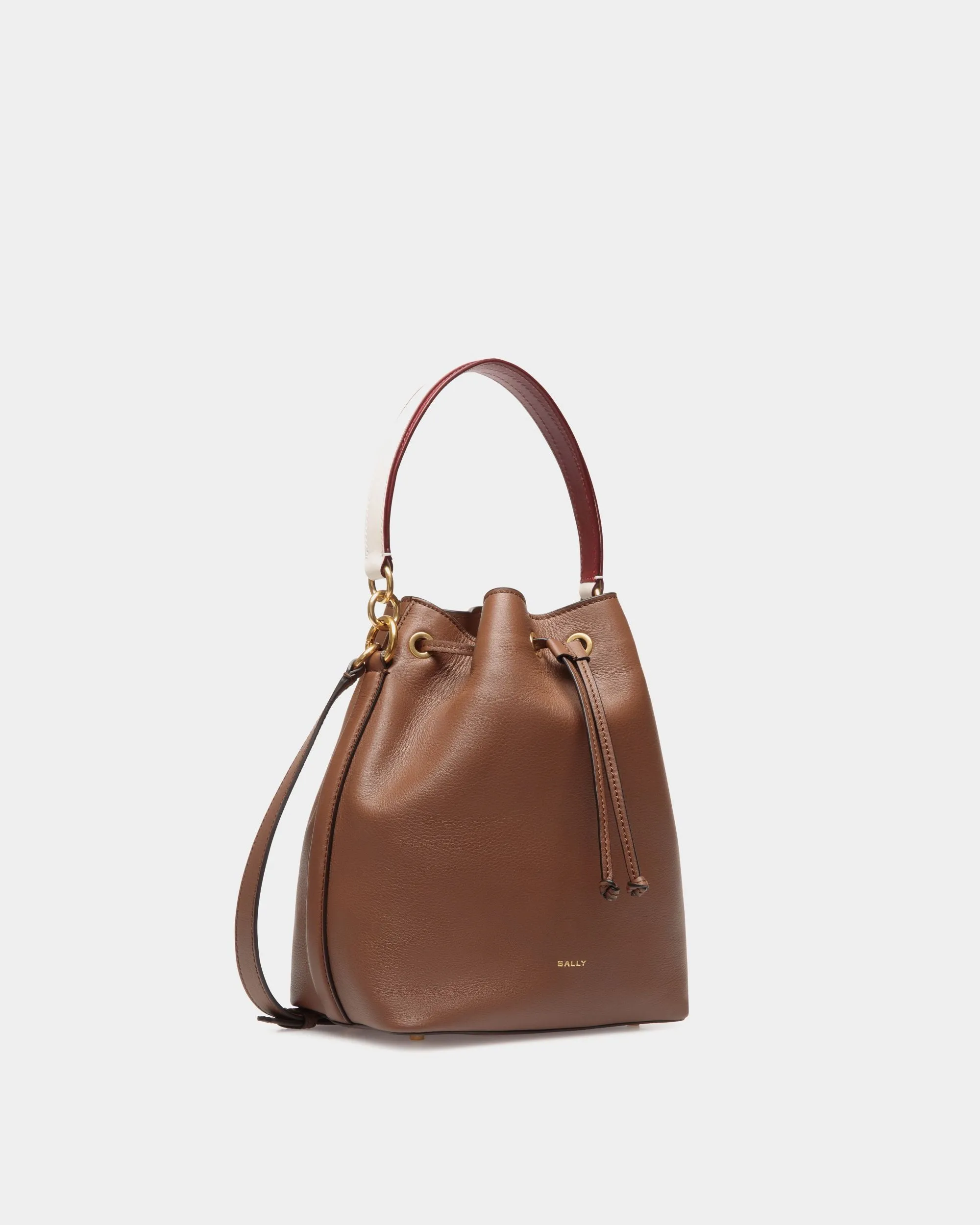 Code Bucket Bag In Brown Leather 