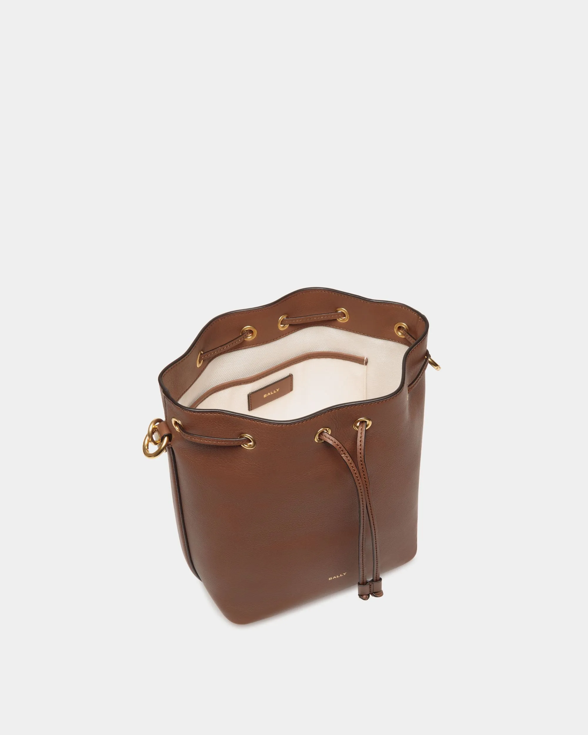 Code Bucket Bag In Brown Leather 