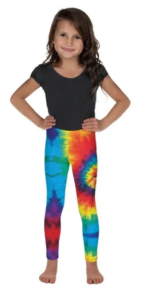 Colorful Supernova Tie Dye Kid's Leggings