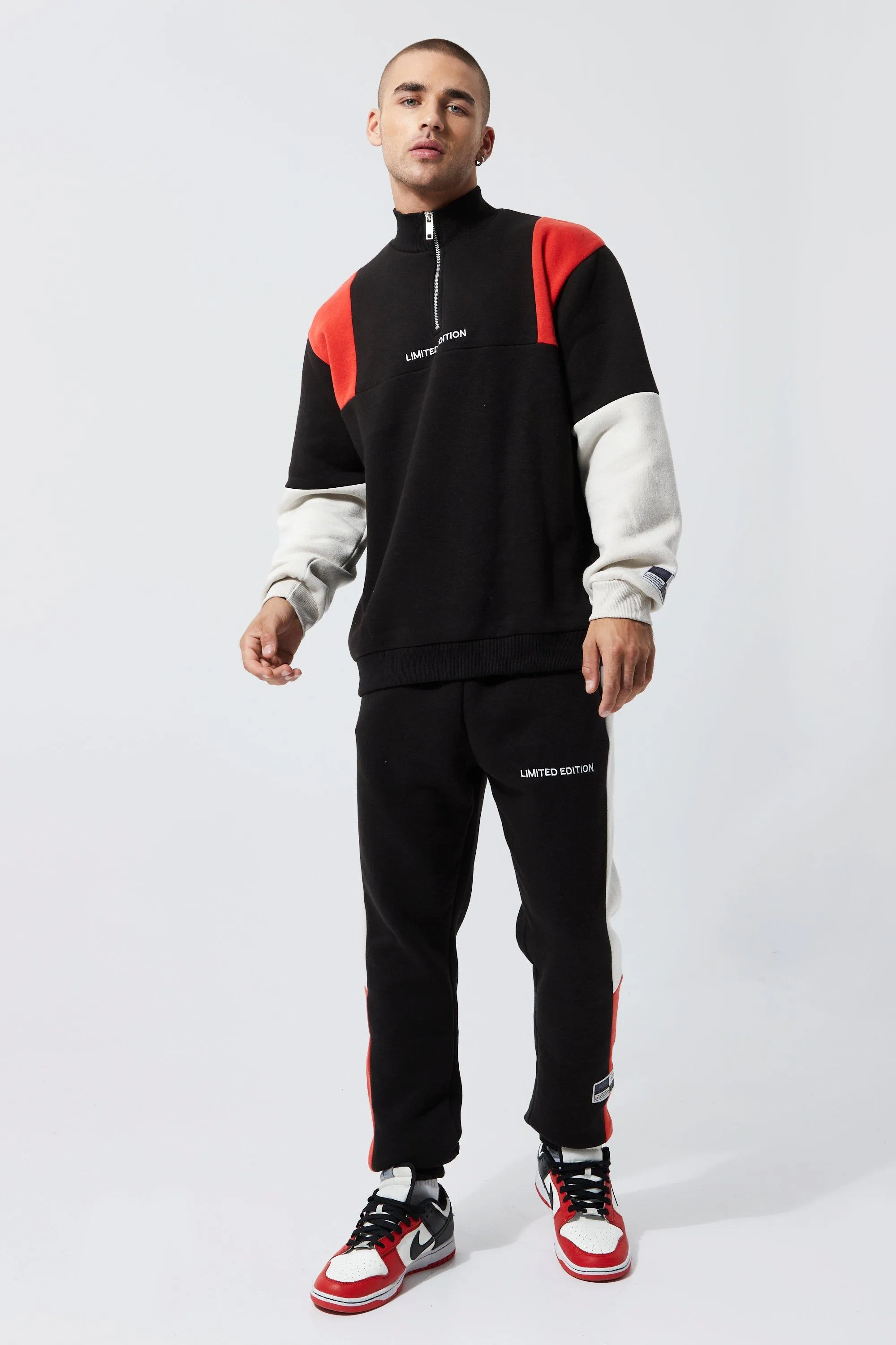 Colour Block Half Zip Tracksuit