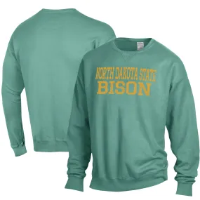 ComfortWash NDSU Bison Green Stack Garment Dyed Crewneck Pullover Sweatshirt