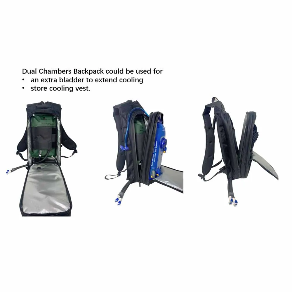 CompCooler Dual Backpack Full Body Cooling System with 5.0L Bladder Flow Control Mode