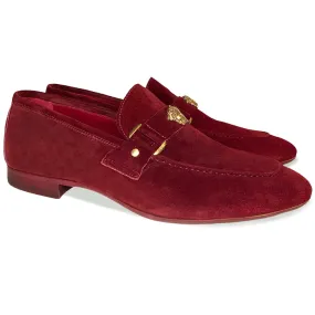 Corrente 5229 Suede Ornament Loafer Wine