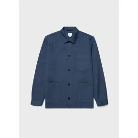 Cotton Linen Twin Pocket Jacket | Men | Shale Blue