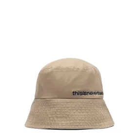 COTTON LONG BILL BUCKET HAT KHAKI | Bodega