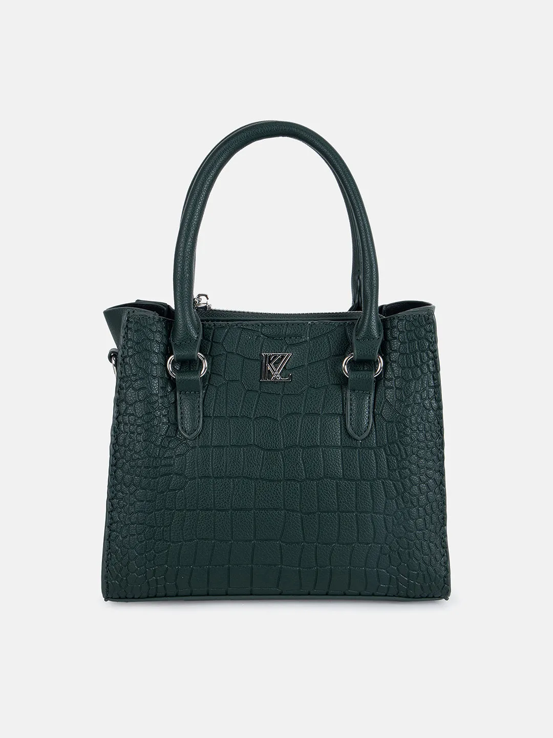 Croc-Textured Handbag