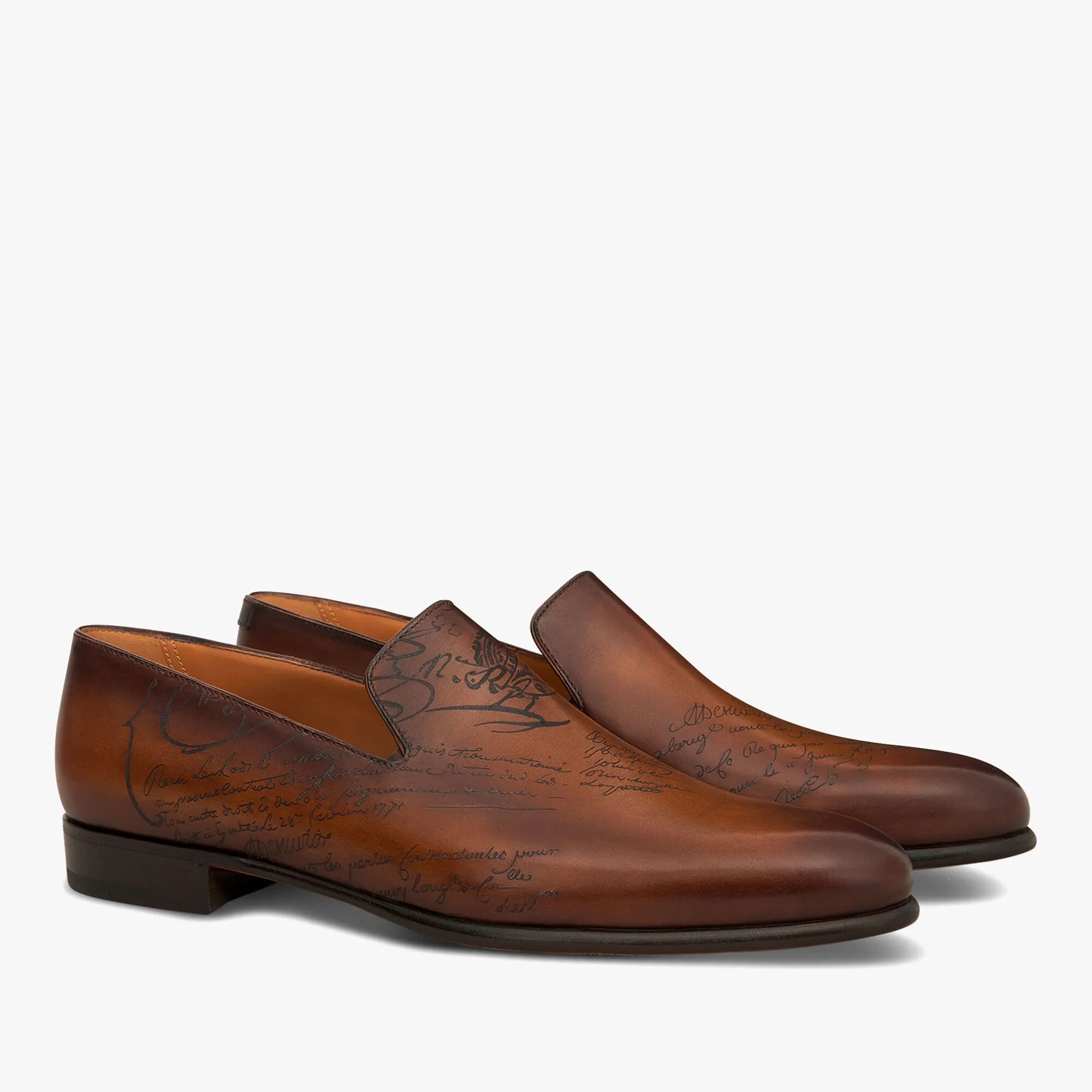 Cursive Galet Scritto Leather Loafer