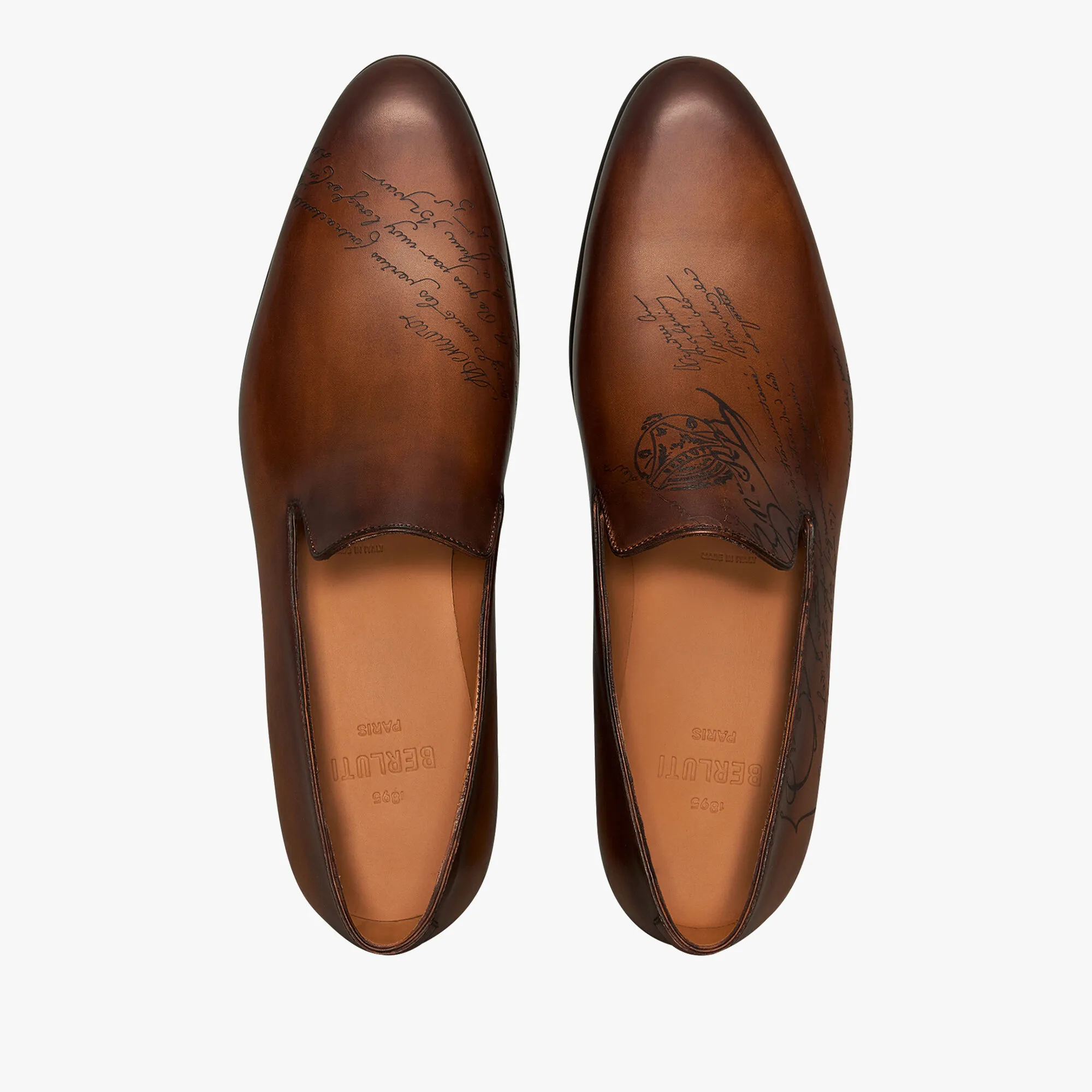 Cursive Galet Scritto Leather Loafer