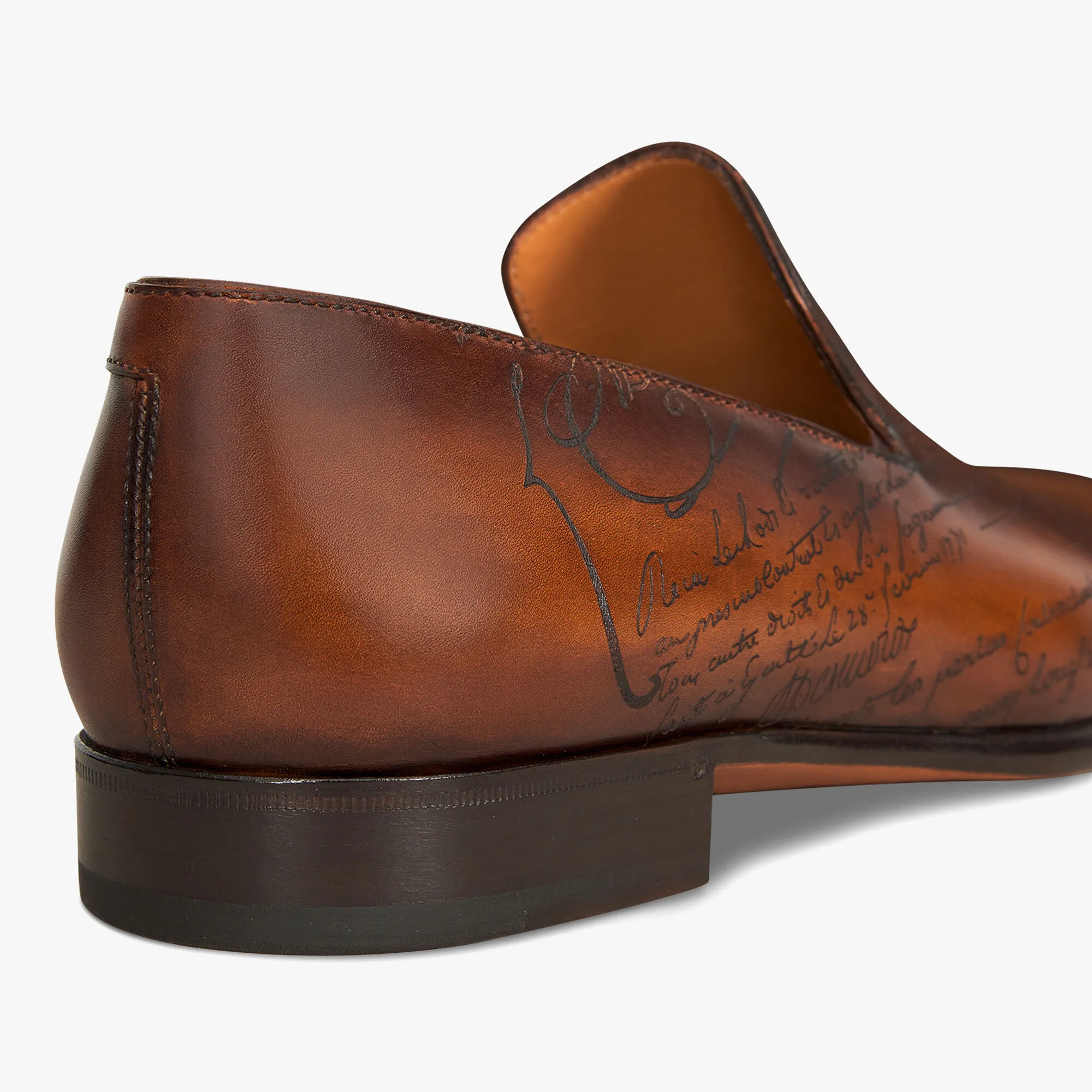 Cursive Galet Scritto Leather Loafer