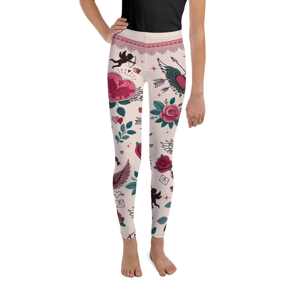 Cute Valentine Youth Leggings