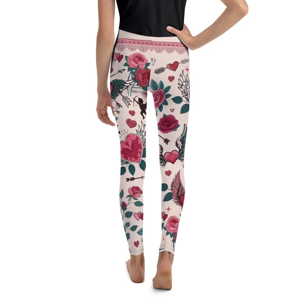 Cute Valentine Youth Leggings