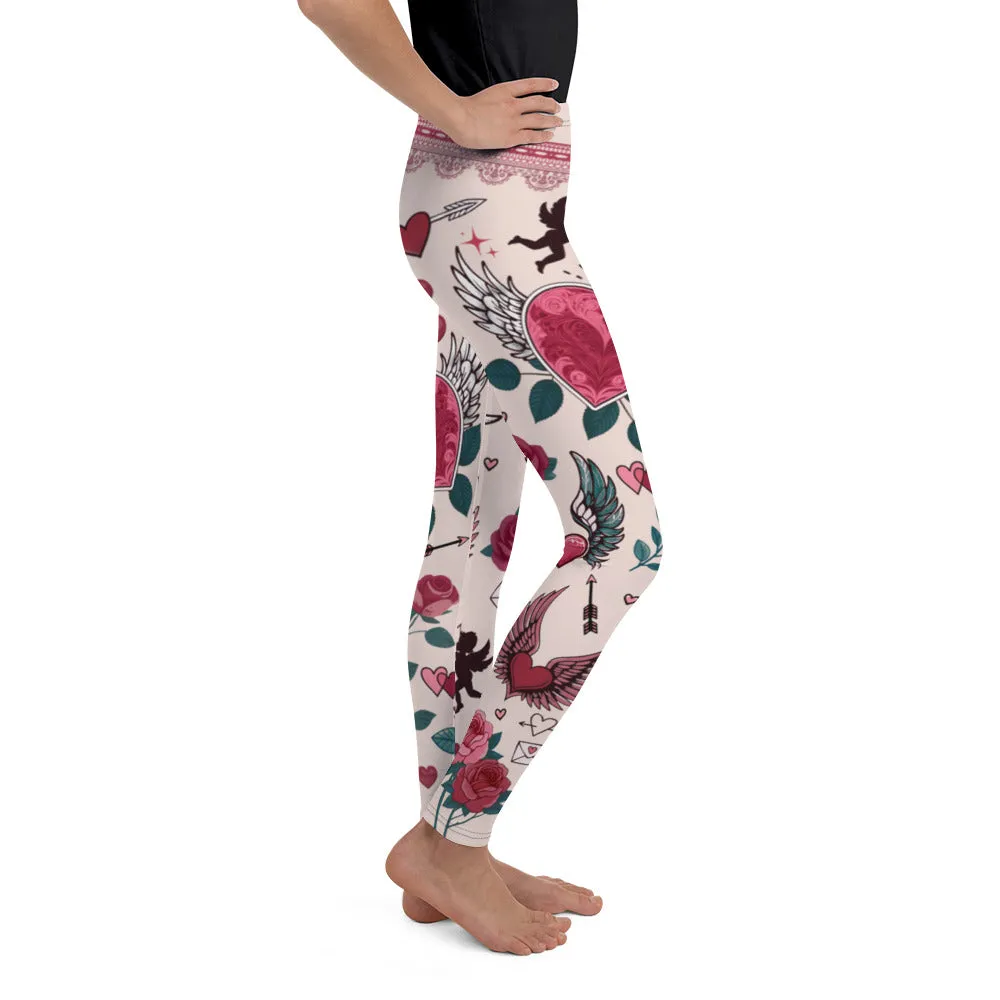 Cute Valentine Youth Leggings