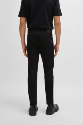 Delaware Slim-fit jeans in black-black Italian denim