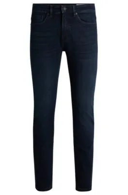 Delaware Slim-fit jeans in blue-black soft-motion denim