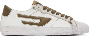 Diesel Off-White & Brown S-Leroji Low Sneakers