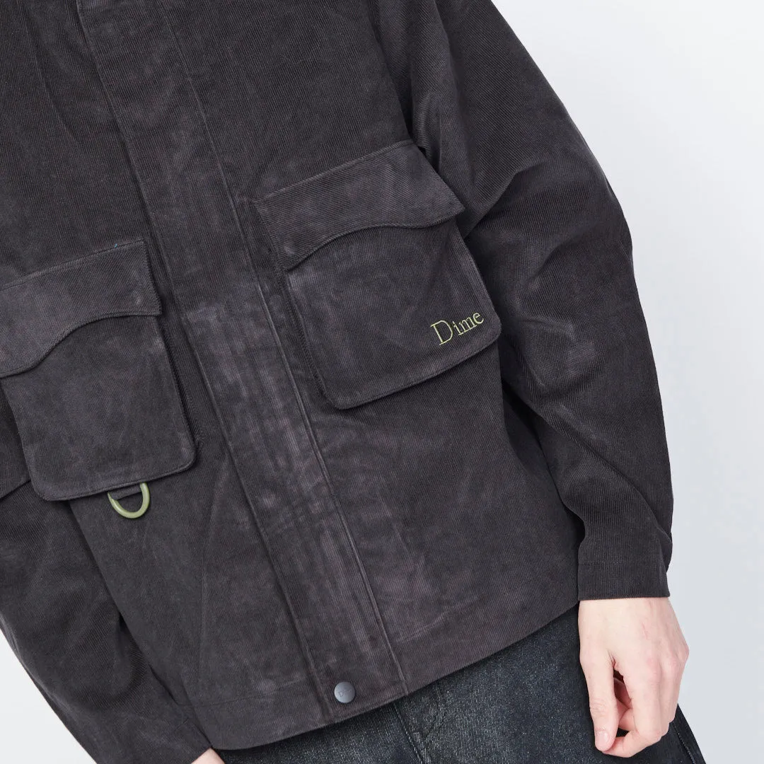 Dime MTL - Corduroy Cargo Jacket (Dark charcoal)