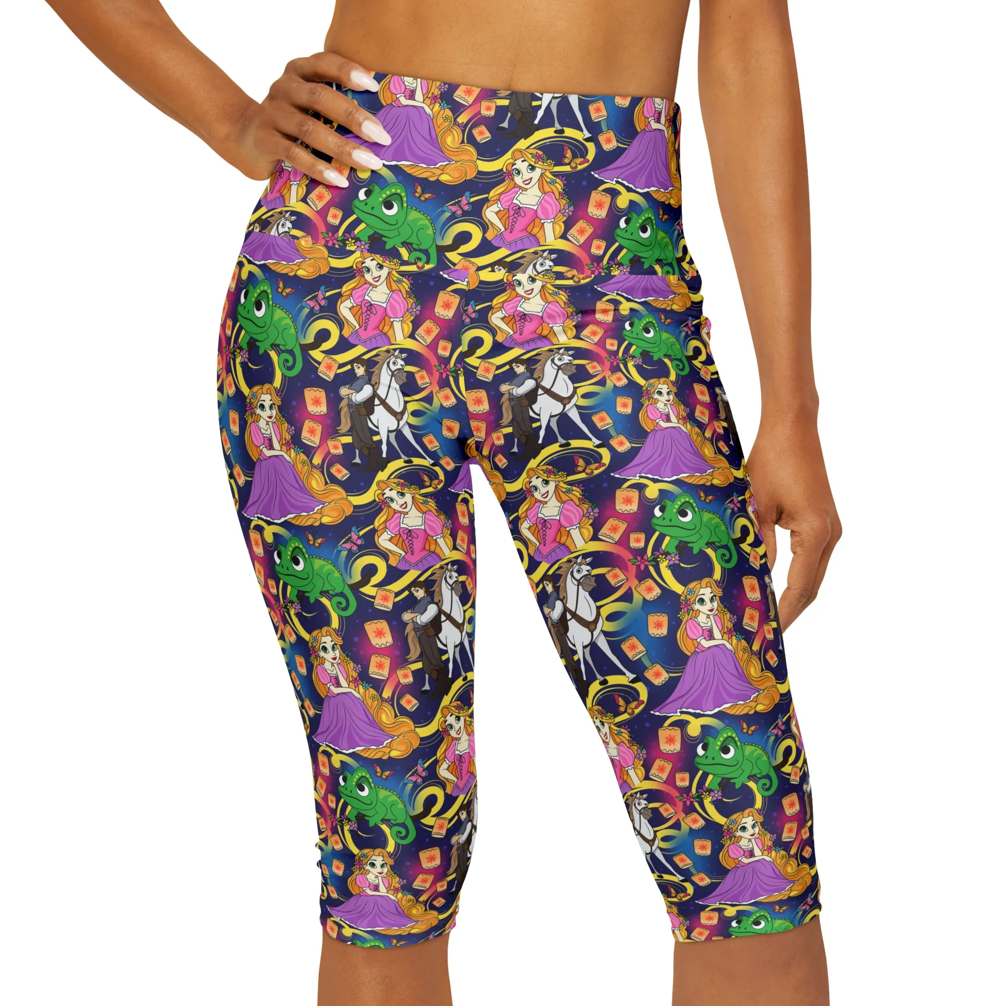 Disney Tangled Rapunzel At Last I See The Light Athletic Capri Leggings