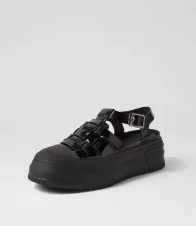 DJANGO & JULIETTE Askery Black Patent Leather Sneakers