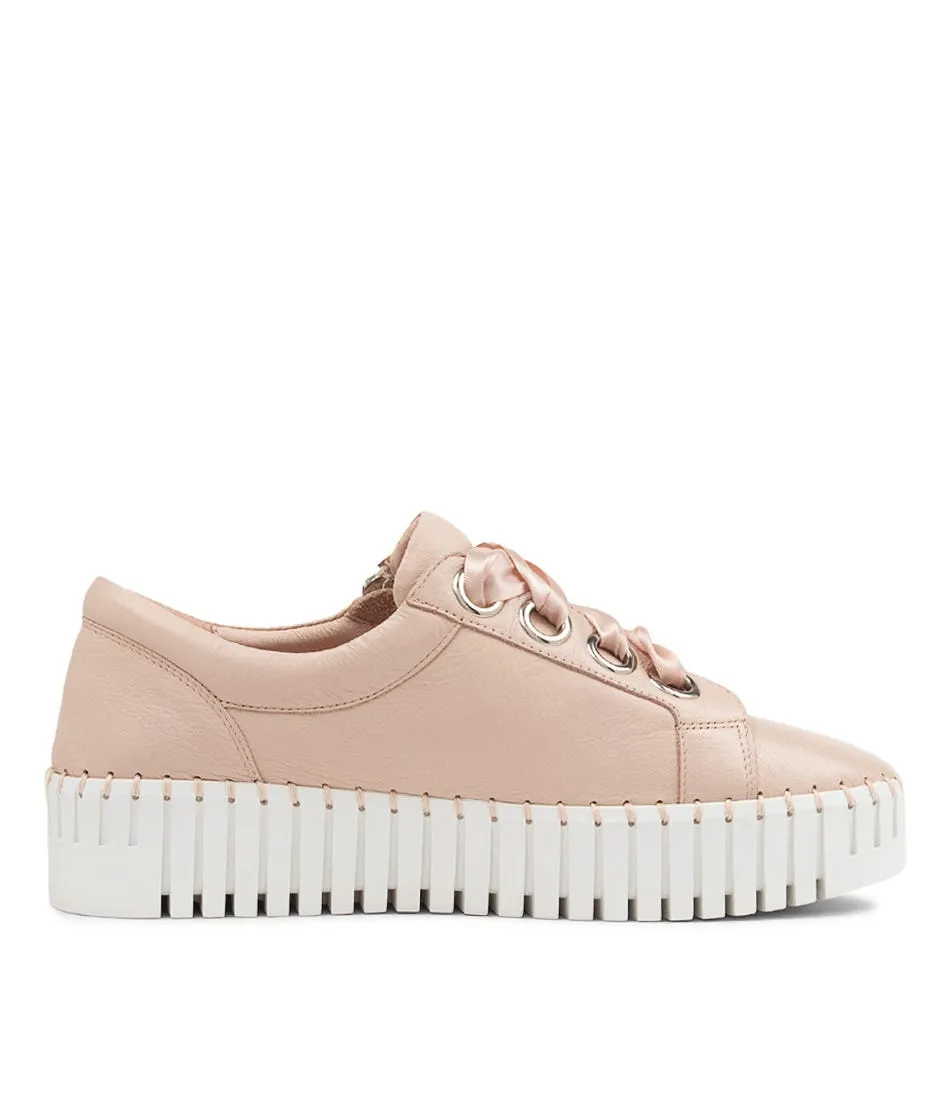 DJANGO & JULIETTE Bassel Pale Pink Leather Sneakers Ws